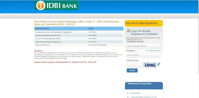 Apply Online various Posts in IDBI Bank2023