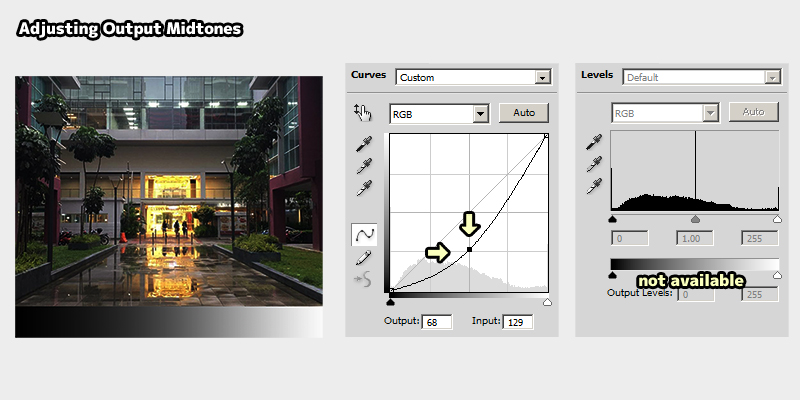 Adjust Output Midtones