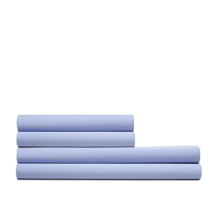Modern Cotton Harrison Fitted Sheet Solid Periwinkle by Calvin Klein-images
