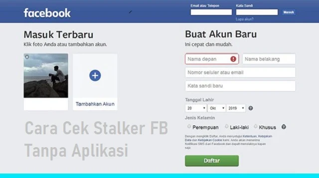 Cara Cek Stalker FB Tanpa Aplikasi