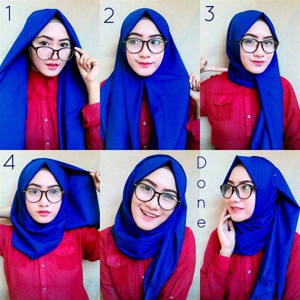tutorial hijab segi empat kerja terbaru