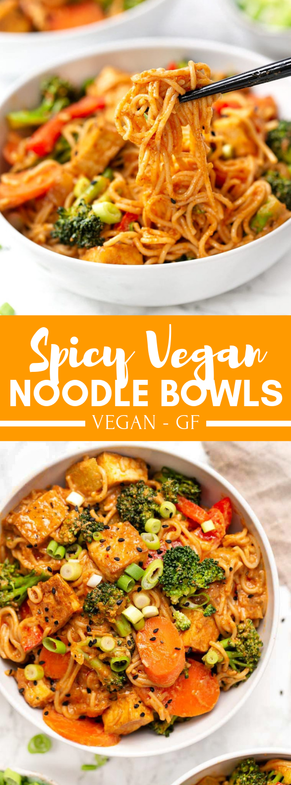 30-Minute Vegan Red Curry Noodle Bowls #vegetariandinner #glutenfree