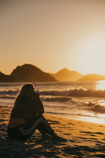 Girl sitting lost somewhere regretting of what all happened