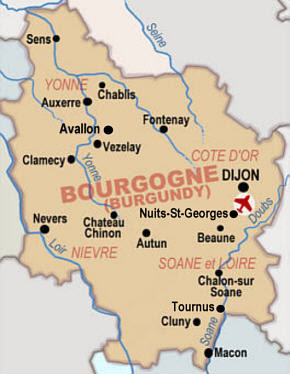 Mapa de Borgoña Imagen