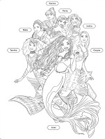 Dibujos de La Sirenita 2023 para colorear