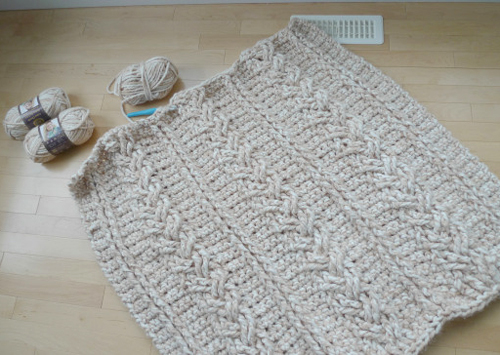 Chunky Braided Cabled Blanket - Step-by-step Tutorial