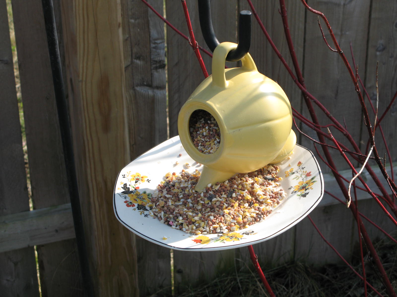 Roundabout: Thrifty ThursdayTea Cup bird feeders