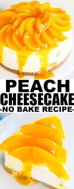 NO BAKE PEACH CHEESECAKE