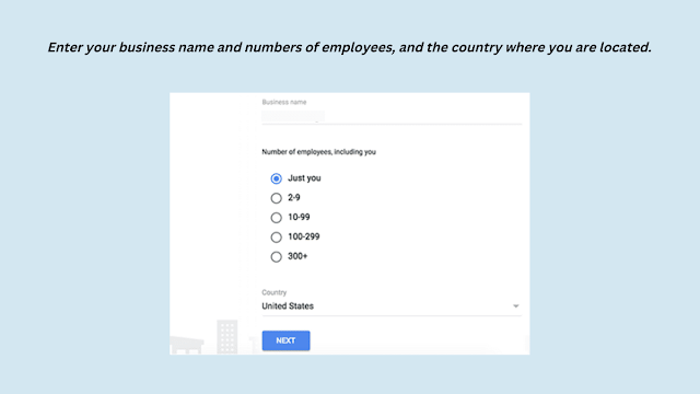 Create Business Email with google workspace: add name-country-employees