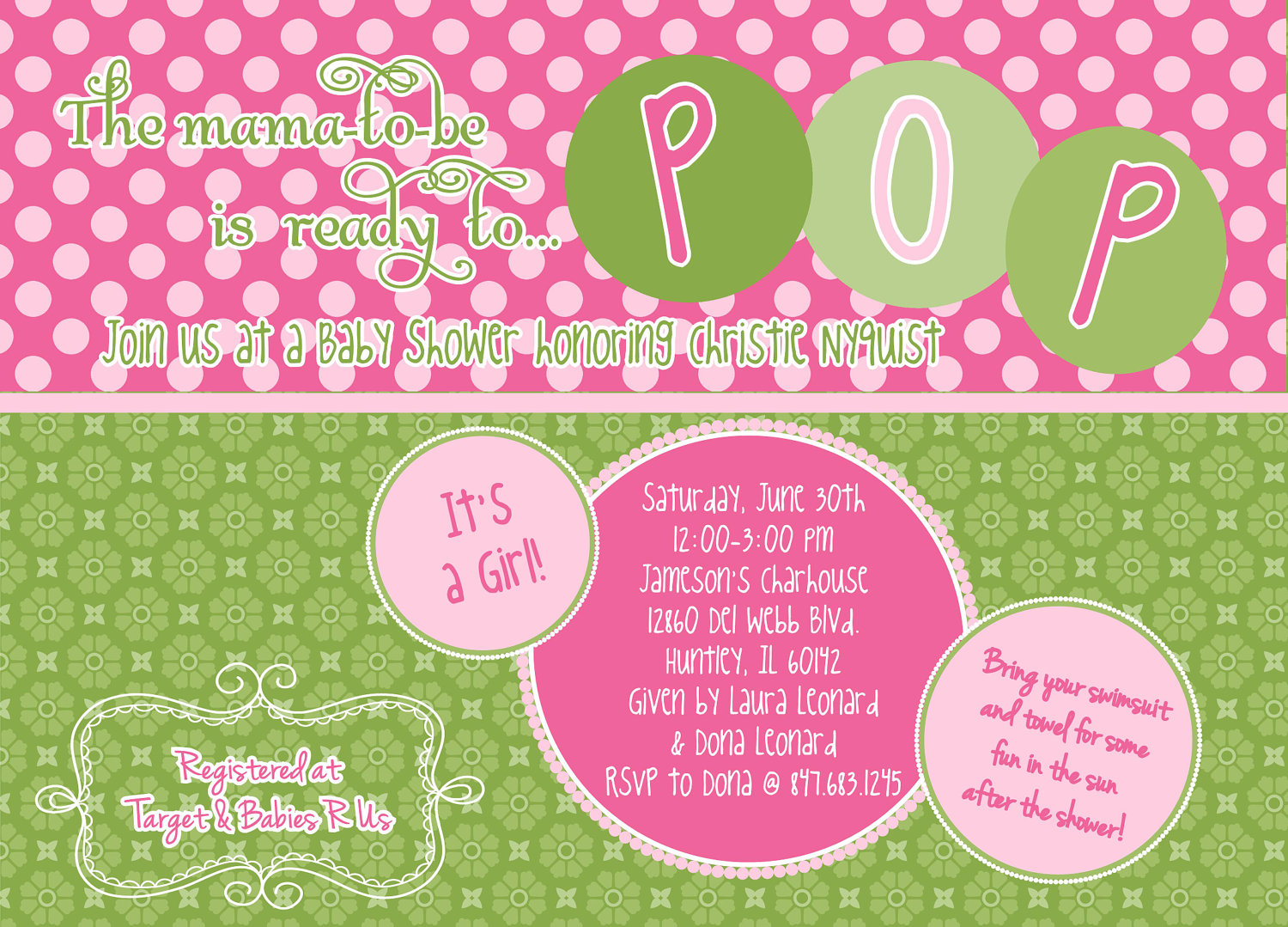 New {She's Ready to POP} Baby Shower Invite