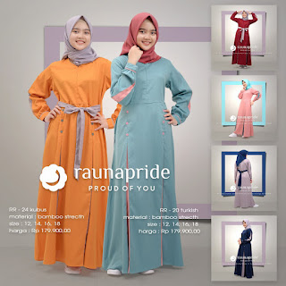 Koleksi Gamis Remaja terbaru Rauna RR 19-24