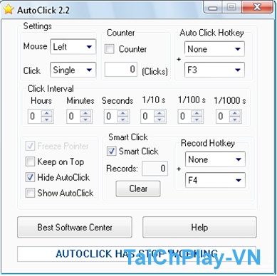 Tải Auto Click - GS Auto Clicker 2.2 - Tự động click chuột máy tính