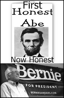 Honest Bernie Sanders and Honest Abe Lincoln for President Poster