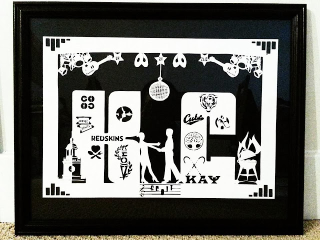 Paper cut gift for wedding couples