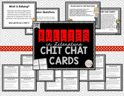 https://www.teacherspayteachers.com/Product/Bullies-in-Literature-Chit-Chat-Cards-for-Grades-4-8-2048725