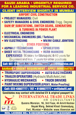 Leading Industrial Service co Jobs for KSA & Bahrain