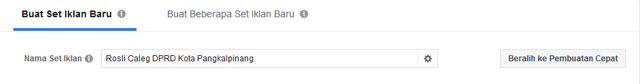 membuat set iklan facebook baru