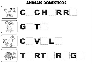 Bingo de animais domésticos