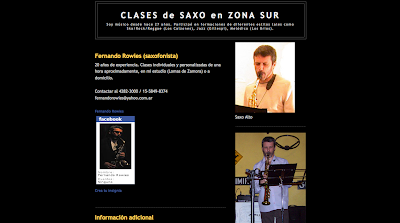 Directorio Musical Agrega tu blog Clases de Saxo Zona Sur GBA - Lomas de Zamora