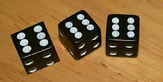 THREE SIXES ON DICE