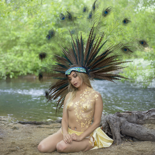 Yvette Marie Ramirez cosplay fantasy implied nude nature photoshoot