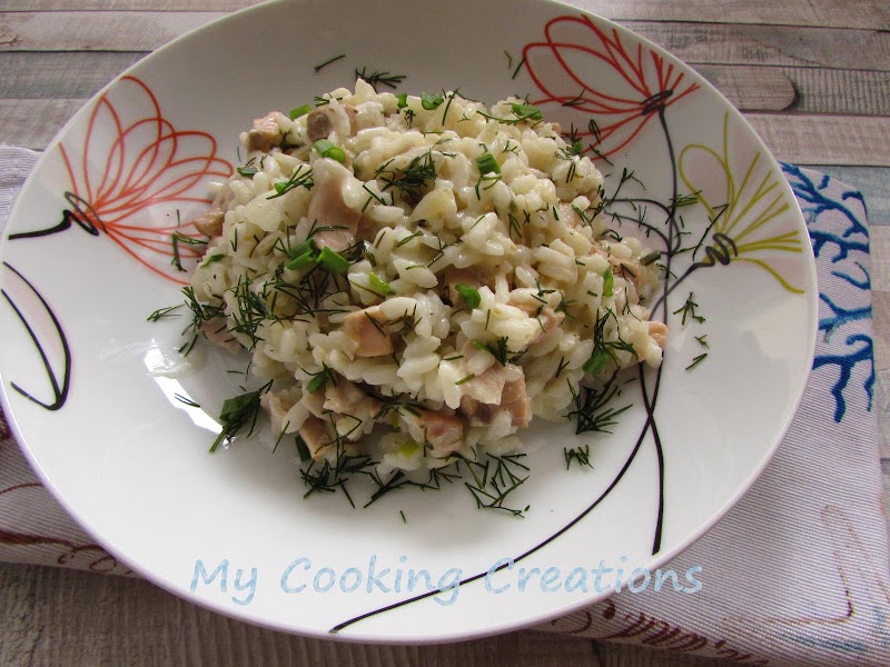 Ризото със сьомга и сметана * Risotto salmone e panna