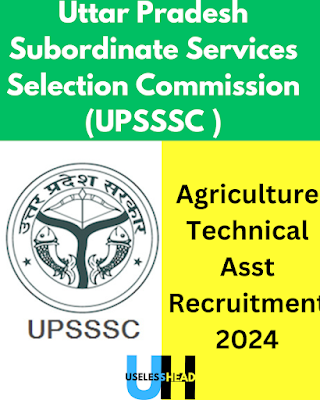 Uttar Pradesh Subordinate Services Selection Commission (UPSSSC) has just announced an exciting opportunity for the role of Agriculture Technical Assistant (Pravidhik Sahayak Group-C) Vacancy.