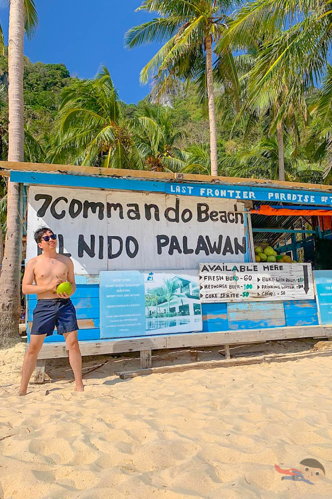 Renz Cheng in 7 Commando Beach, El Nido Palawan