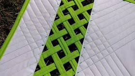 Modern open weave mini quilt