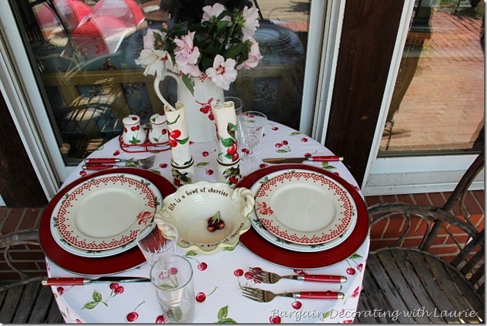 Cherry theme tablescapee