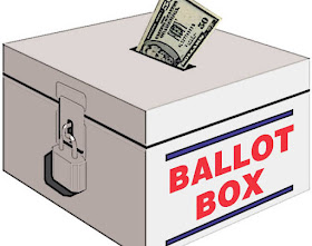 cash going into ballot box