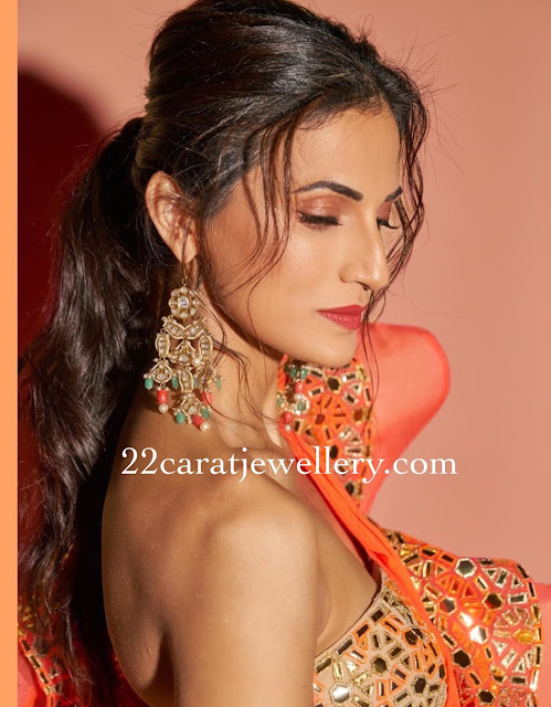 Shilpa Reddy Huge Kundan Chandbalis