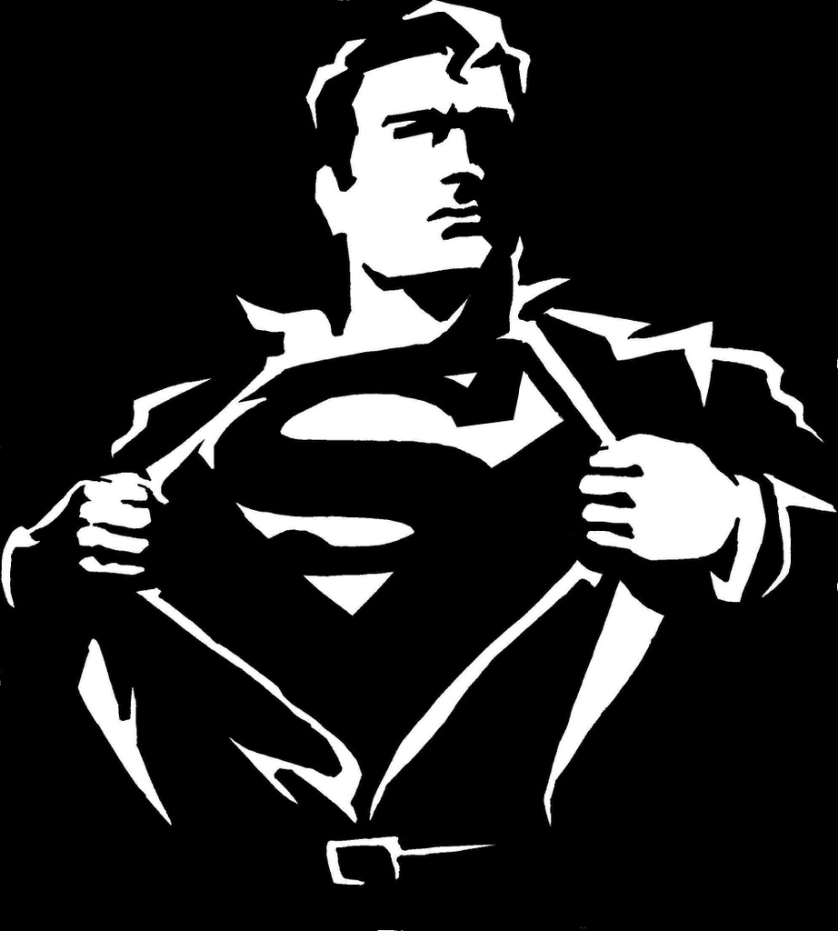 superman in black and white?