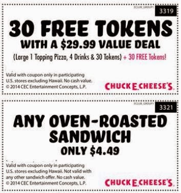 chuck e cheese coupons 2018