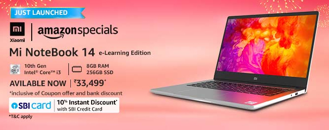 Mi Notebook 14  Intel core i3-10110U 10th Gen Thin and Light Laptop (8GB/256GB SSD/Windows 10, Home/Intel UHD Graphics/Silver/1.5Kg), XMA1901-FI