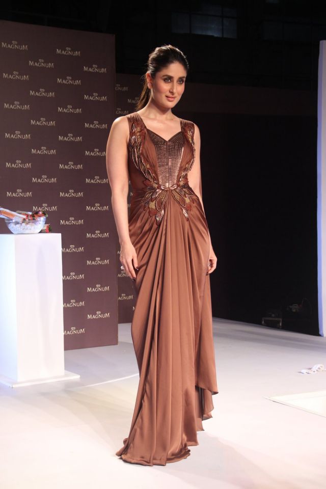 Kareena Kapoor In Amit Aggarwal Evening Gown For Magnum Launch