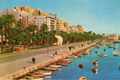 Explanada y puerto, Alicante, agosto 1960