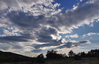 Dramatic sun-lined clouds