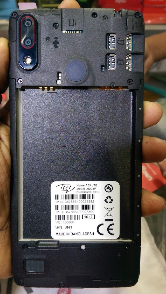 Itel A55 LTE L6003P Flash File Android 9.0 Customer Care File