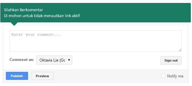 Cara Membuat Pesan di Atas Form Komentar - Catatan SiMungil