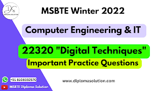 22320 Digital Techniques Important Questions for MSBTE Exam