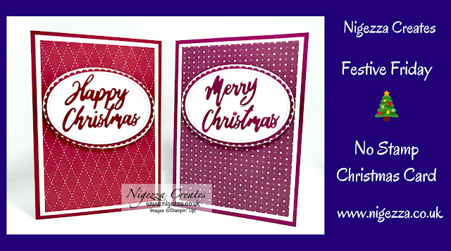 Nigezza Creates with Stampin Up Word Wishes, Christmas Card