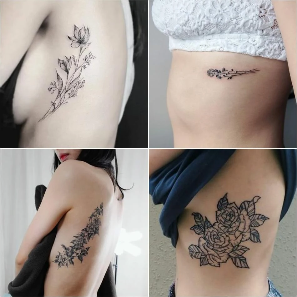 Tatuaje para chicas en las costillas