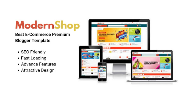 ModernShop Gomsite Premium Blogger Template - Ecommerce Blogger Template