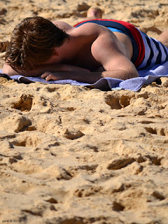 facedown on the beach... those are some serious shoulderblades