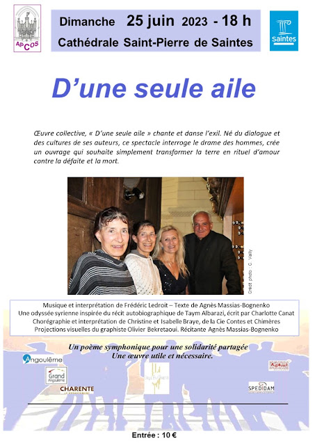 Affiche " D'une seule aile " - Juin 2023 - apcossaintes