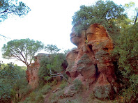 Formacions rocoses de conglomerat vermell de les Roques d'en Mateuet