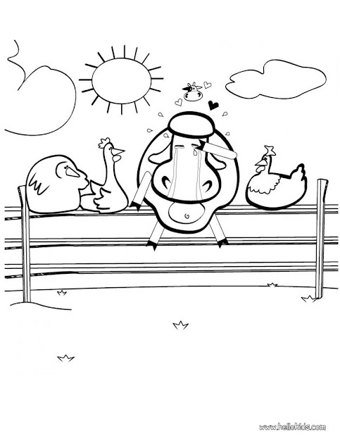 Painting Pig Cow In Love Coloring Page  Coloring Page  Animal Coloring  Pages  Farm Animal Coloring