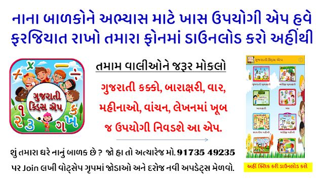 Gujarati kids Learning App Download free study from home