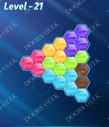 Block! Hexa Puzzle [Advanced] Level 21 Solution, Cheats, Walkthrough for android, iphone, ipad, ipod